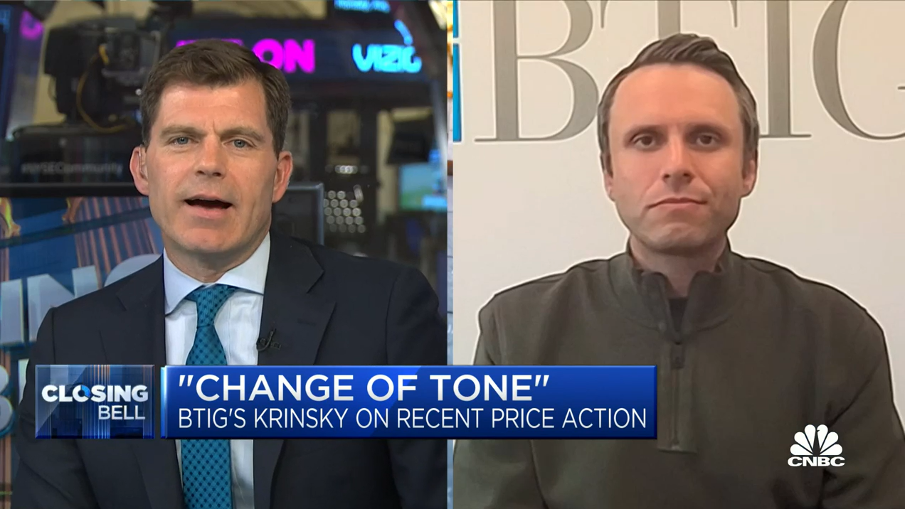 BTIG’s Jonathan Krinsky Appears on CNBC’s ‘Closing Bell’
